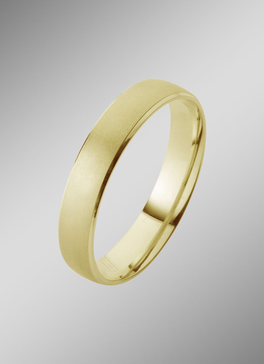 mit Diamant - Eleganter Trauring in Gold, in Größe 160 bis 240, in Farbe  Ansicht 1