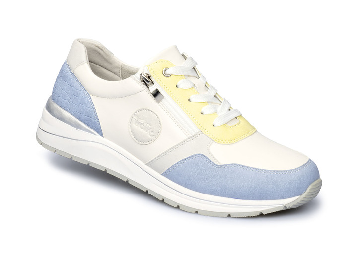 Komfortschuhe - Komfort-Sneaker Simone in Leder- und Veloursleder-Optik, in Größe 036 bis 042, in Farbe RAUCHBLAU Ansicht 1