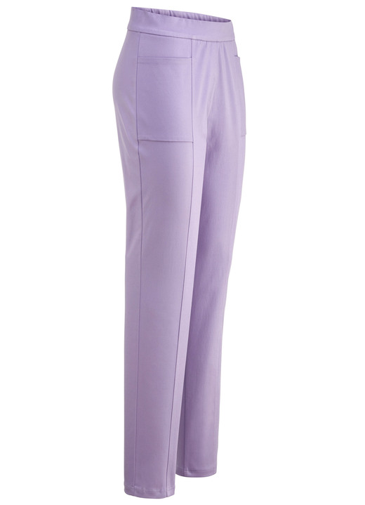 Hosen - Hose mit abgesteppten Teilungsnähten, in Größe 018 bis 052, in Farbe LAVENDEL Ansicht 1