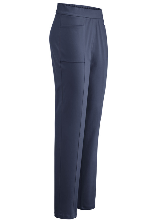 Hosen - Hose mit abgesteppten Teilungsnähten, in Größe 018 bis 052, in Farbe MARINE Ansicht 1