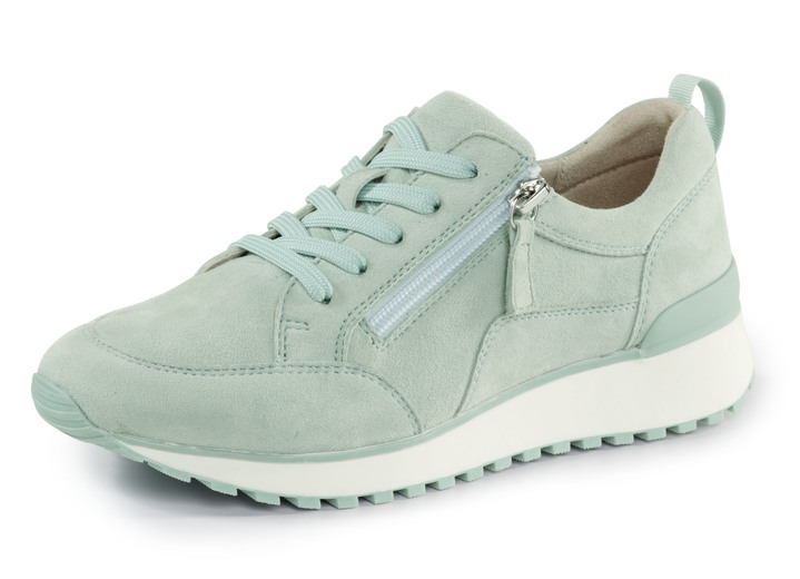 Komfortschuhe - Caprice, trendige Damen-Sneaker, Weite G, mit herausnehmbarem Fussbett, in Größe 036 bis 042, in Farbe TÜRKIS Ansicht 1
