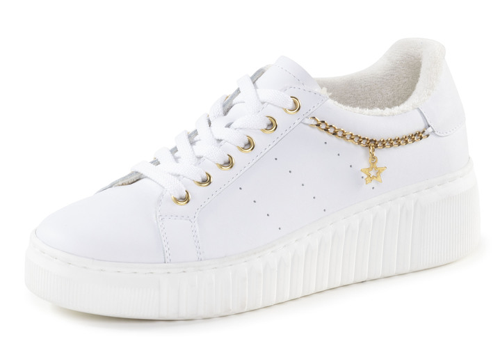 Komfortschuhe - ELENA EDEN, stylische Damen-Sneaker, Weite G, herausnehmbares Fussbett, in Größe 036 bis 042, in Farbe WEISS Ansicht 1