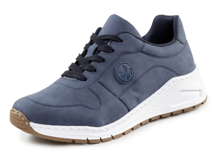 Komfortschuhe - Rieker Schnür-Sneaker mit Wechselfussbett, in Größe 036 bis 042, in Farbe JEANS Ansicht 1