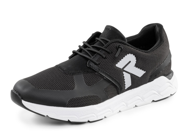 Slipper & Schnürschuhe - Rieker Sneaker aus teilweise beschichtetem Meshmaterial, in Größe 036 bis 043, in Farbe SCHWARZ Ansicht 1