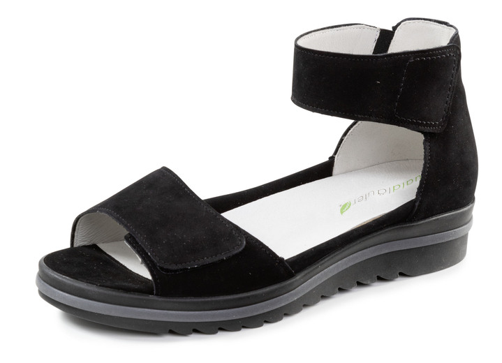 Komfortschuhe - Waldläufer Sandale mit herausnehmbarem Lederfussbett, in Größe 3 1/2 bis 8, in Farbe SCHWARZ Ansicht 1