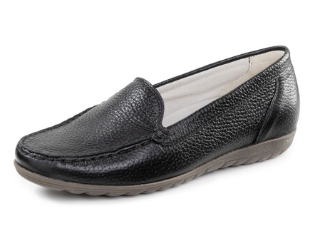 Waldläufer, bequeme Damen-Slipper, Weite H, mit herausnehmbarem Fussbett
