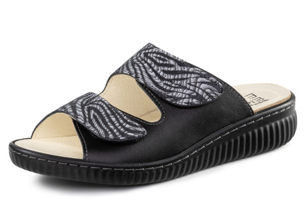 ELENA EDEN Pantolette mit teilweise schimmerndem Zebra-Druck