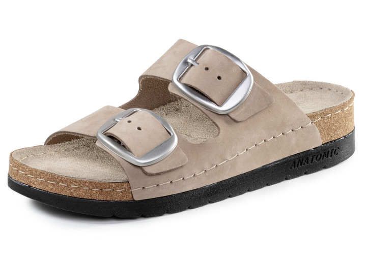 Komfortschuhe - ELENA EDEN Pantolette aus Nubukleder, in Größe 036 bis 041, in Farbe SAND Ansicht 1