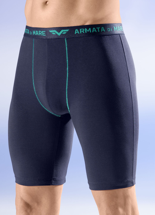 Unterwäsche - Dreierpack Longpants mit Elastikbund, in Größe 005 bis 011, in Farbe 3X NAVY
