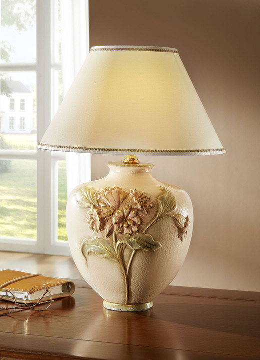 Lampen & Leuchten - Tischlampe aus italienischer Keramik, in Farbe BEIGE-BUNT Ansicht 1