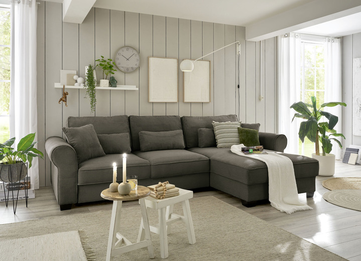 Funktions-Polstermöbel - Moderne Polsterecke mit Bettfunktion, in Farbe BRAUN Ansicht 1