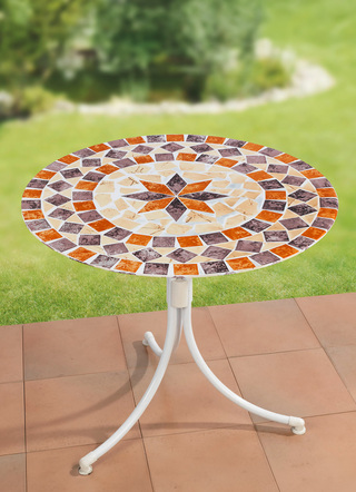 Spann-Tischdecke mit mediterranem Dessin