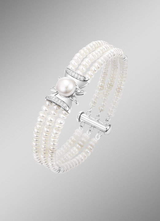 Halsketten & Armbänder - Armband mit Süsswasser-Zuchtperlen, in Farbe  Ansicht 1