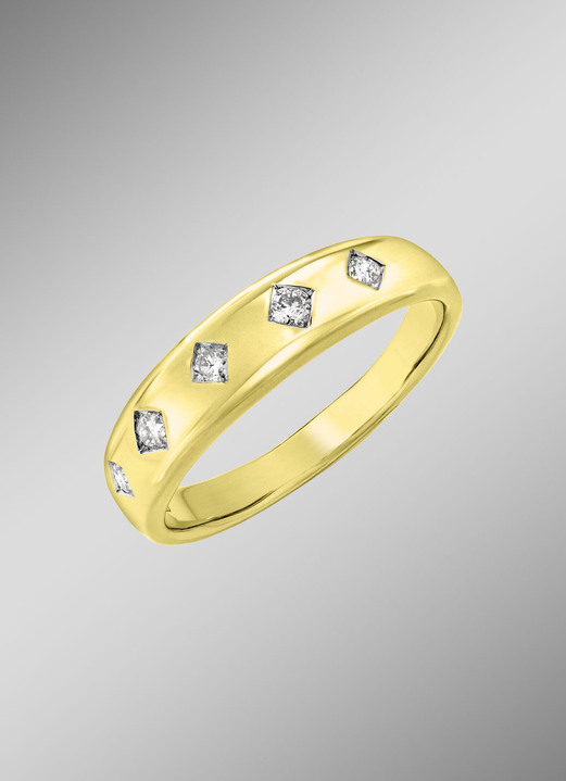 mit Diamanten - Damenring mit Brillanten, in Größe 160 bis 220, in Farbe  Ansicht 1
