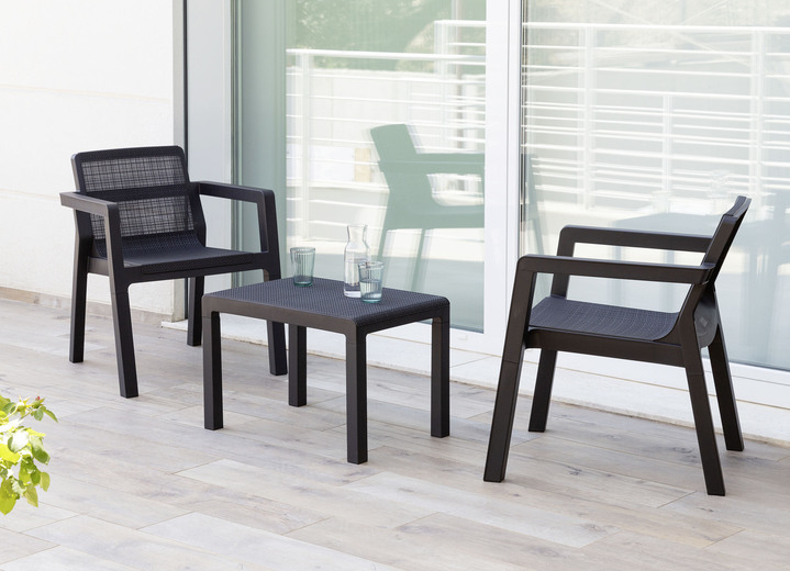 Gartenmöbel - Balkon-Set «Riviera», 3-teilig, in Farbe ANTHRAZIT Ansicht 1