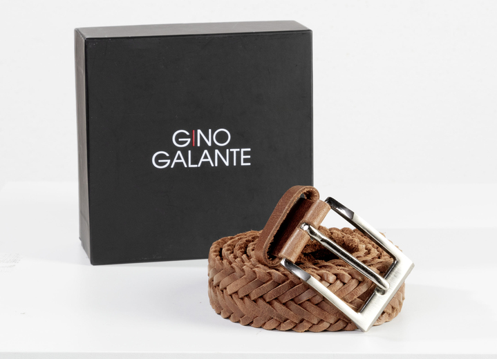 Accessoires    - GINO GALANTE, eleganter Herren-Gürtel inkl. Box, 3 cm breit, in Größe 100 bis 120, in Farbe COGNAC Ansicht 1