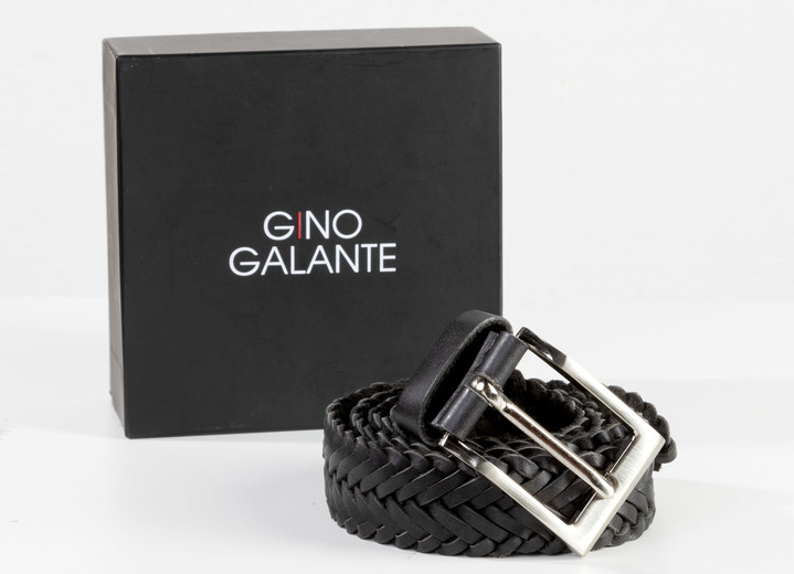Accessoires    - GINO GALANTE, eleganter Herren-Gürtel inkl. Box, 3 cm breit, in Größe 100 bis 120, in Farbe SCHWARZ Ansicht 1