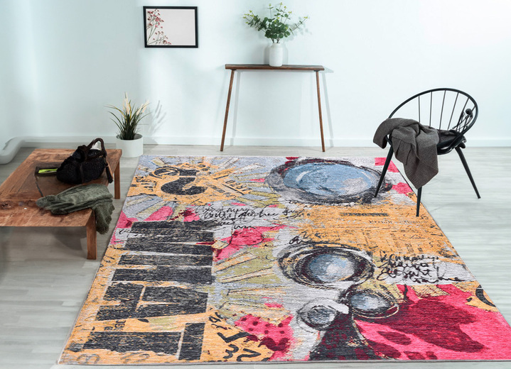 Modern - Moderne Teppiche von Gino Falcone, in Größe 115 (Brücke, 80 x 160 cm) bis 305	Teppich rund	Ø 160 cm, in Farbe BUNT Ansicht 1