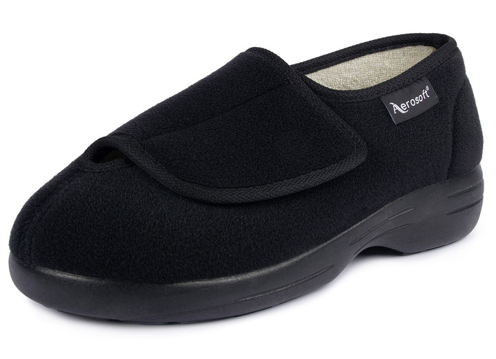 Halbschuhe - Klett-Halbschuh für Damen und Herren, in Größe 036 bis 046, in Farbe SCHWARZ Ansicht 1
