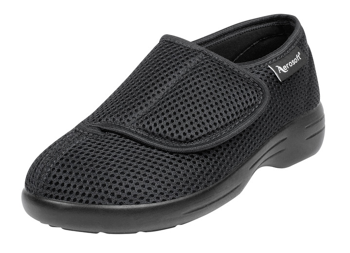 Halbschuhe - Klett-Halbschuh für Damen und Herren, in Größe 036 bis 046, in Farbe SCHWARZ Ansicht 1