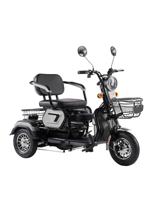 Mobilität - 3-Rad Elektromobil im Stil eines Kompaktrollers, in Farbe SILBER Ansicht 1