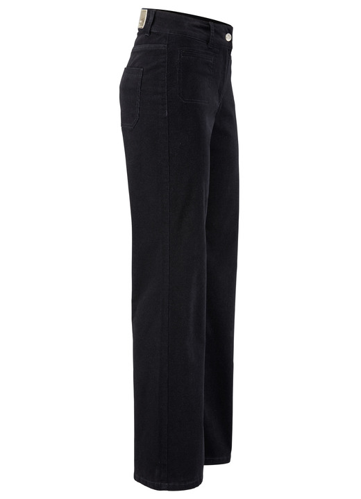 Hosen - Cordhose mit weitem Beinverlauf, in Größe 017 bis 050, in Farbe SCHWARZ Ansicht 1