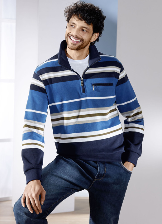 Hemden, Pullover & Shirts - Troyer mit Brusttasche Hemden, Pullover & Shirts - Troyer mit Brusttasche, in Größe 046 bis 062, in Farbe ROYALBLAU-MARINE-WEISS