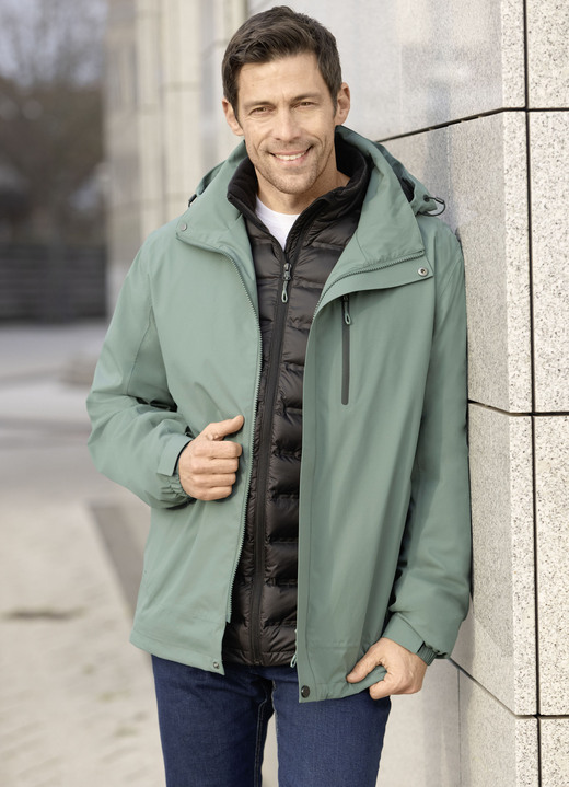Sakkos & Jacken - 3-in-1-Funktionsjacke von «LPO» Sakkos & Jacken - 3-in-1-Funktionsjacke von «LPO», in Größe 048 bis 058, in Farbe GRÜN-SCHWARZ