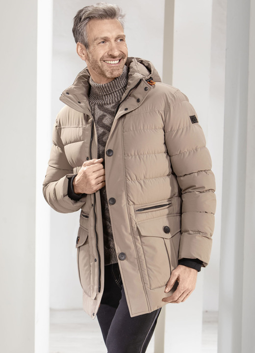 Sakkos & Jacken - Steppjacke mit abtrennbarer Kapuze Sakkos & Jacken - Steppjacke mit abtrennbarer Kapuze, in Größe 048 bis 060, in Farbe DUNKELBEIGE