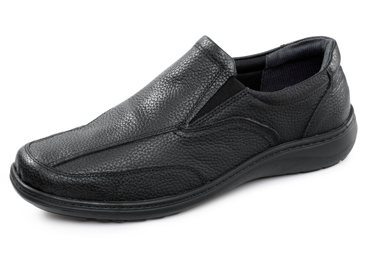 Slipper & Schnürschuhe - GINO GALANTE, klassische Herren-Slipper, mit herausnehmbarem Fussbett, in Größe 040 bis 046, in Farbe SCHWARZ Ansicht 1