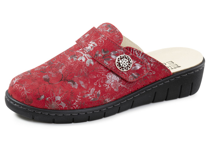 Komfortschuhe - ELENA EDEN, klassiche Damen-Clogs, Weite H, mit herausnehmbarem Fussbett, in Größe 036 bis 042, in Farbe ROT Ansicht 1