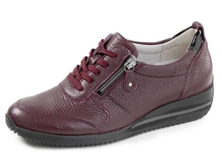 Komfortschuhe - Waldläufer, leichte Damen-Sneaker, Weite H, mit herausnehmbarem Fussbett, in Größe 3 1/2 bis 8, in Farbe BORDEAUX Ansicht 1