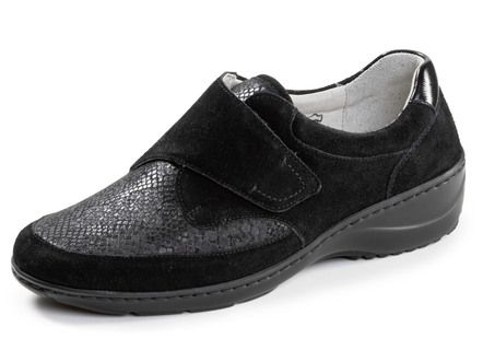 Waldläufer, bequeme Damen-Slipper, Weite K, mit herausnehmbarem Fussbett