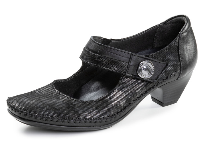 Pumps & Ballerina - ELENA EDEN, klassische Damen-Pumps, Weite G, mit herausnehmbarem Fussbett, in Größe 036 bis 042, in Farbe SCHWARZ Ansicht 1