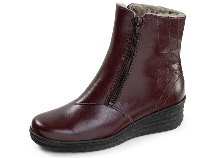 Stiefel & Stiefeletten - ELENA EDEN, gefütterte Damen-Stiefeletten, Winterschuhe, Weite H, mit Lammfell, in Größe 036 bis 042, in Farbe BORDEAUX Ansicht 1