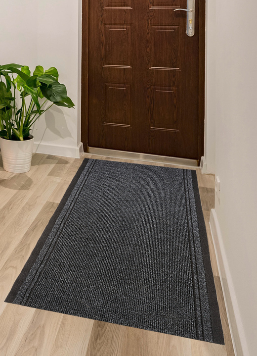 Läufer & Stufenmatten - Läufer für Innen- und Außenbereich geeignet , in Größe 102 (Läufer, 66 cm breit) bis 104 (Läufer, 80 cm breit), in Farbe ANTHRAZIT Ansicht 1