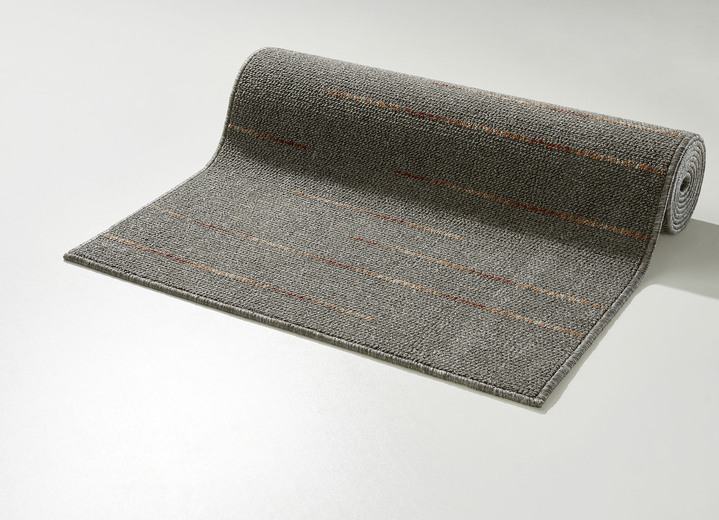 Läufer & Stufenmatten - Erstklassige Läufer nach Mass, in Größe 102 (Läufer, 67 cm breit) bis 106 (Läufer, 100 cm breit), in Farbe DUNKELGRAU Ansicht 1