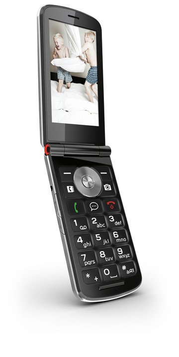 Smartphones & Telefone - Klapp-Smartphone, in Farbe SCHWARZ-SILBER Ansicht 1