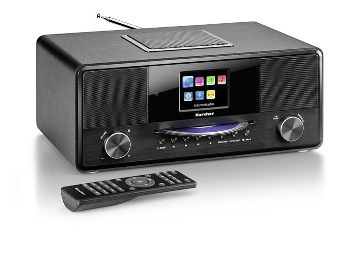 Modern - «Karcher» Internetradio mit CD-Spieler, in Farbe SCHWARZ Ansicht 1