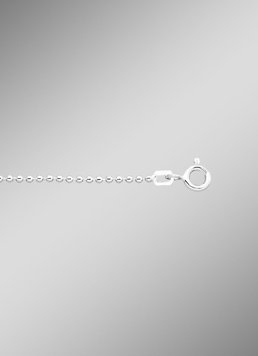 Halsketten & Armbänder - Kugelkette aus Silber, in Farbe  Ansicht 1