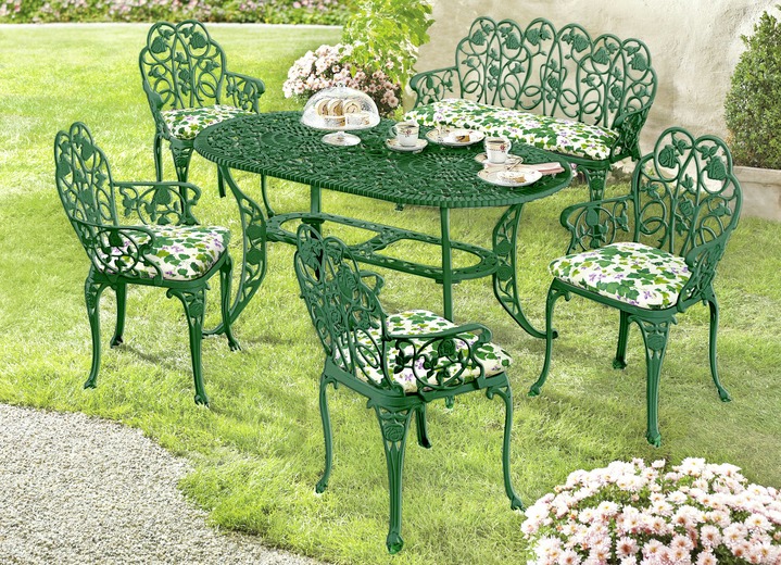Gartenmöbel - Gartenserie Dornröschen aus solidem Aluminiumguss, in Farbe GRÜN, in Ausführung Tisch, oval