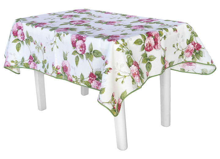 Tischdecken - Dicht gewebte Tischwäsche Made in Germany, in Farbe PFINGSTROSE, in Ausführung Tischdecke, eckig, L160xB130 cm Ansicht 1