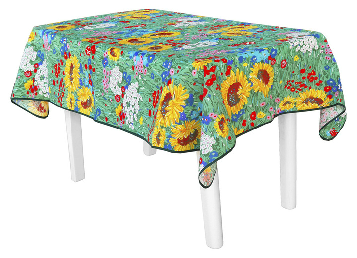 Gartentischdecken - Dicht gewebte Tischwäsche Made in Germany, in Farbe SOMMERWIESE, in Ausführung Tischdecke, eckig, L160xB130 cm Ansicht 1