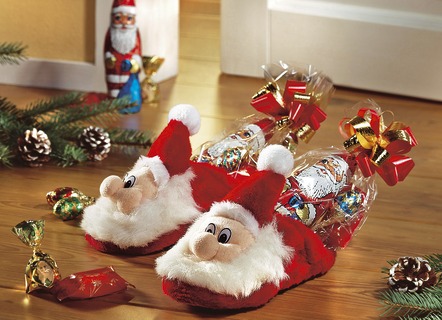Weihnachtspantoffeln mit süsser Füllung