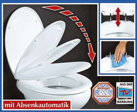 WC-Sitz mit Absenk-Automatik