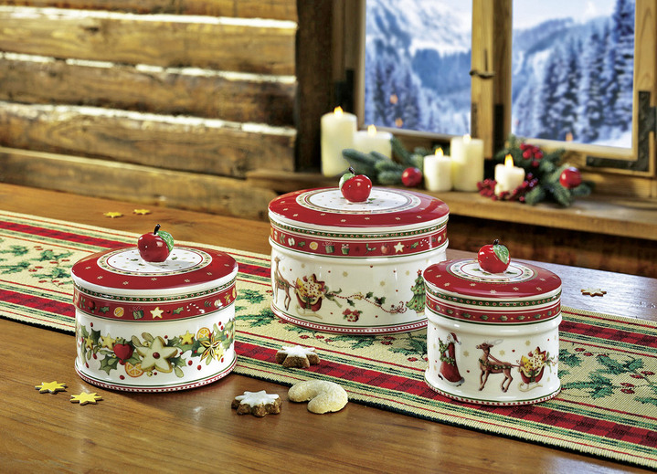 - «Villeroy & Boch» Gebäckdose in verschiedenen Ausführungen, in Farbe WEISS-ROT, in Ausführung Gebäckdose, klein Ansicht 1
