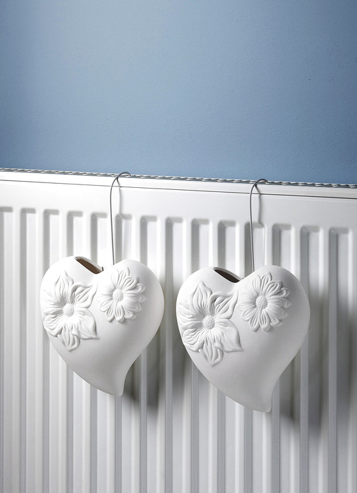 - Luftbefeuchter-Set aus Porzellan, in Farbe WEISS Ansicht 1