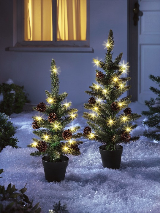 SALE % - LED-Tannenbaum mit LED-Beleuchtung und Timer-Funktion, in Farbe GRÜN, in Ausführung klein, Höhe 47 cm