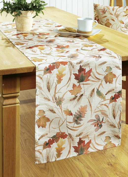 Tischdecken - Tisch- und Raumdekoration «Herbstlaub», in Größe 146 (Läufer, 40x140 cm) bis 404 (Kissenhülle, 40x 40 cm), in Farbe  Ansicht 1