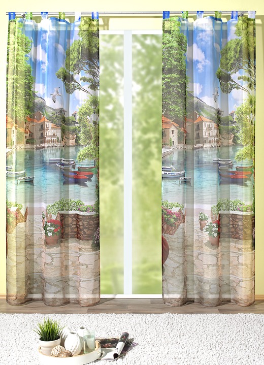 - Übergardine «Toskana» in verschiedenen Ausführungen, in Größe 365 (H145xB120 cm) bis 572 (H245xB120 cm), in Farbe , in Ausführung mit Universalschienenband